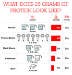 what does 25 grams protein look like